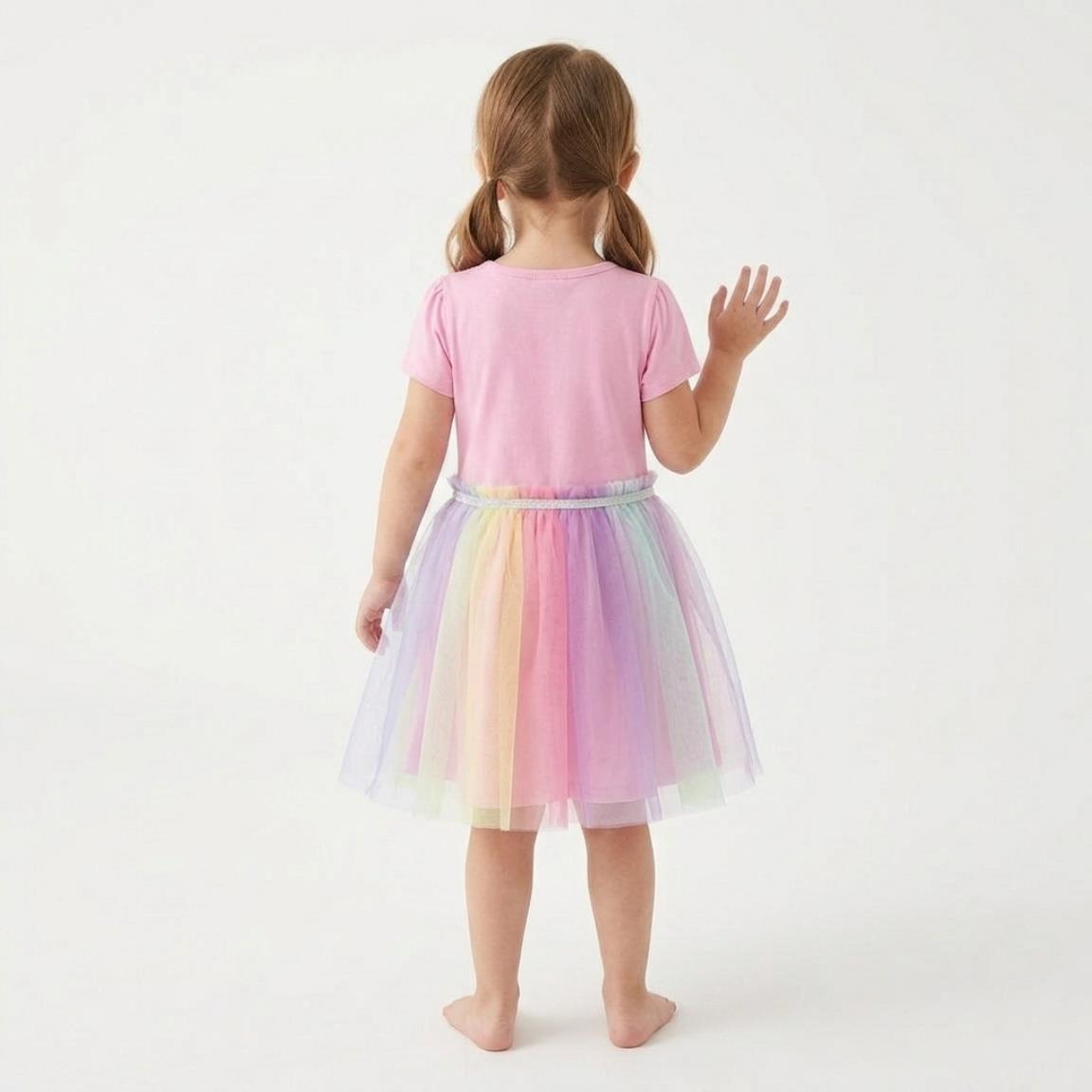 Vestido single jersey fantasia care bears