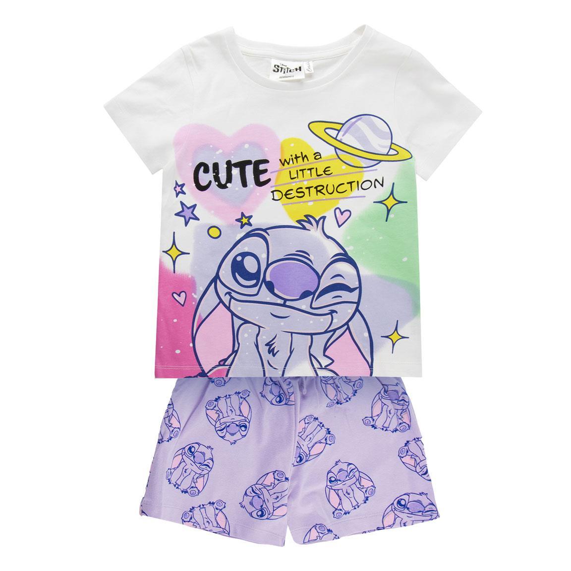 Pijama corto single jersey stitch