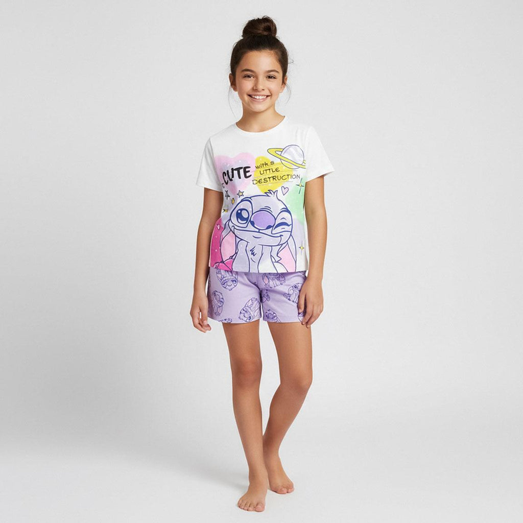 Pijama corto single jersey stitch