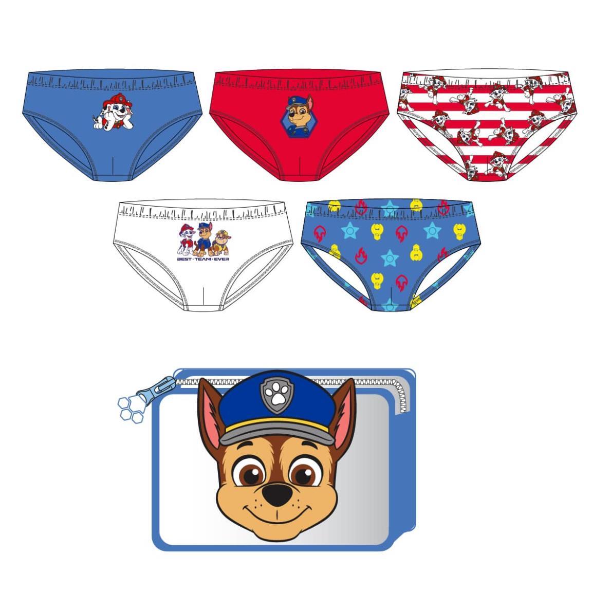 Pack calzoncillos single jersey neceser paw patrol
