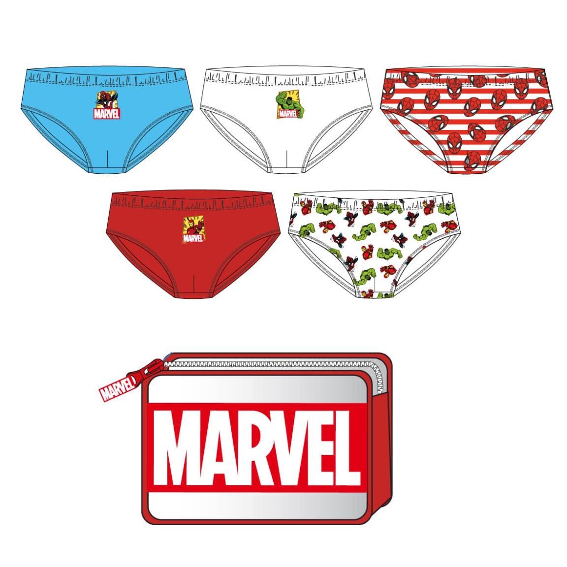 Pack calzoncillos single jersey neceser marvel