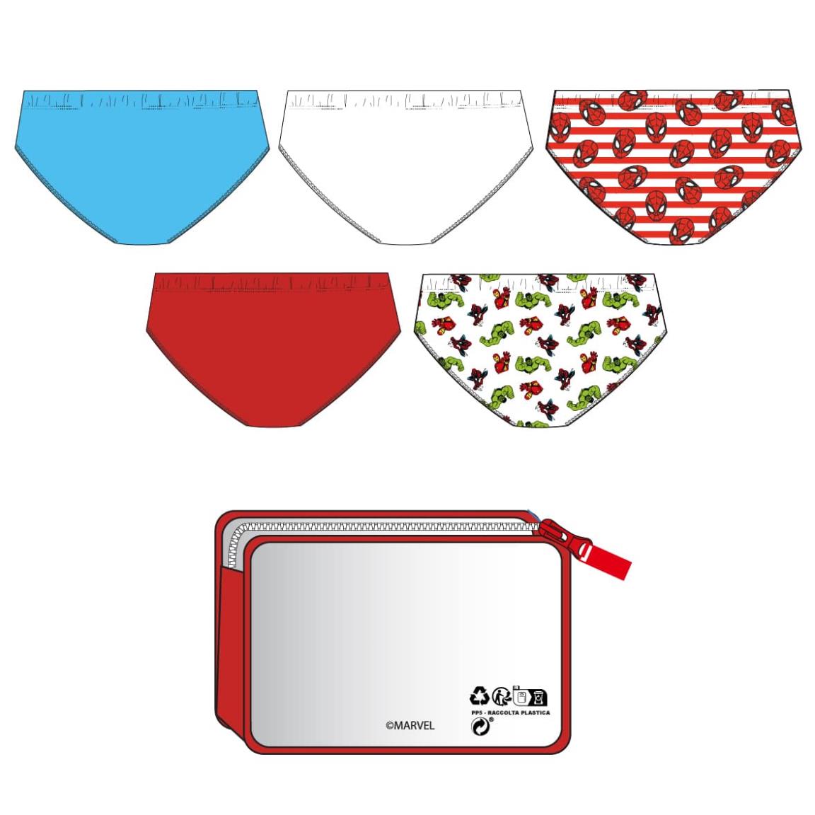 Pack calzoncillos single jersey neceser marvel