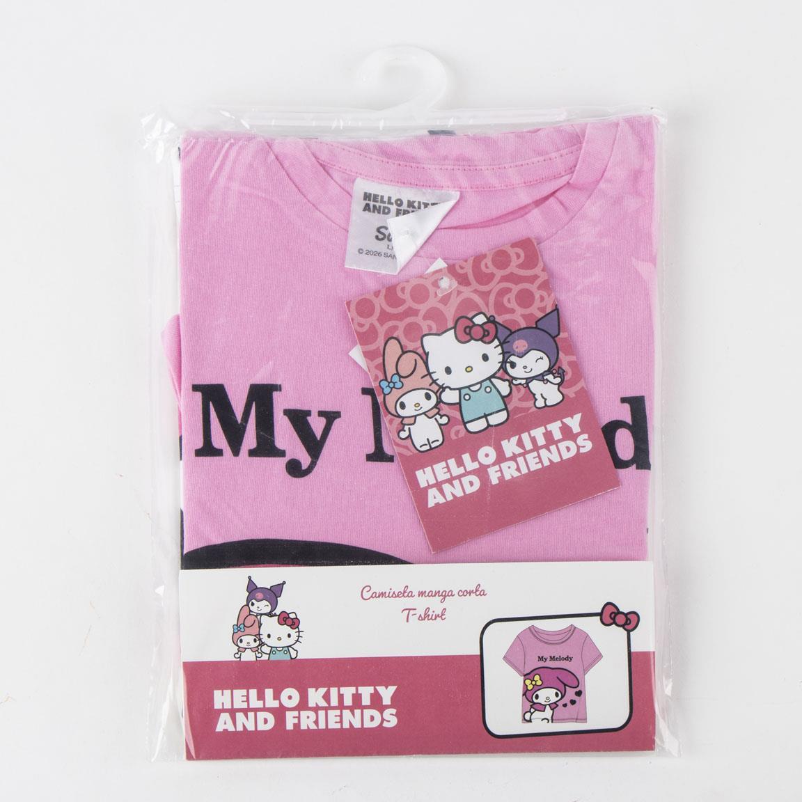 Camiseta corta single jersey hello kitty