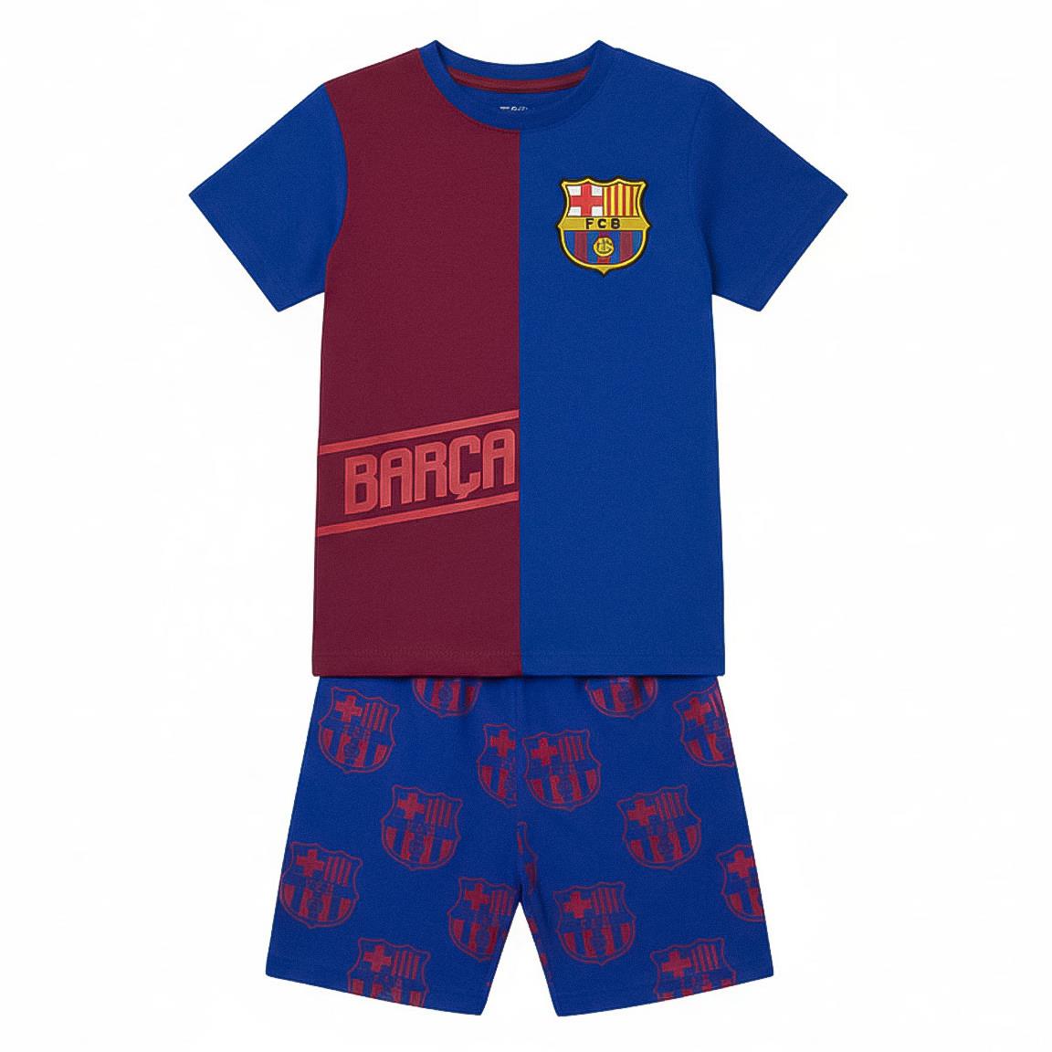 Pijama corto single jersey fc barcelona