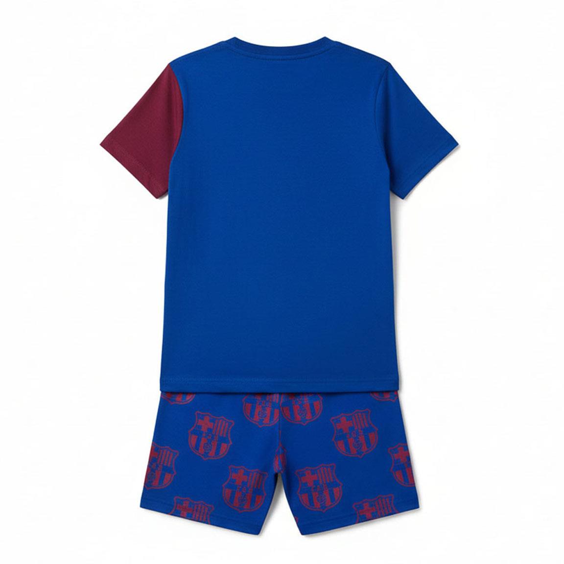 Pijama corto single jersey fc barcelona