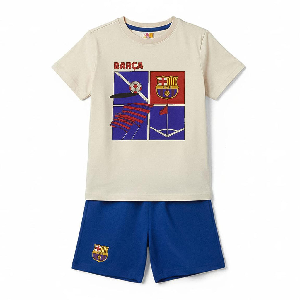 Pijama corto single jersey fc barcelona