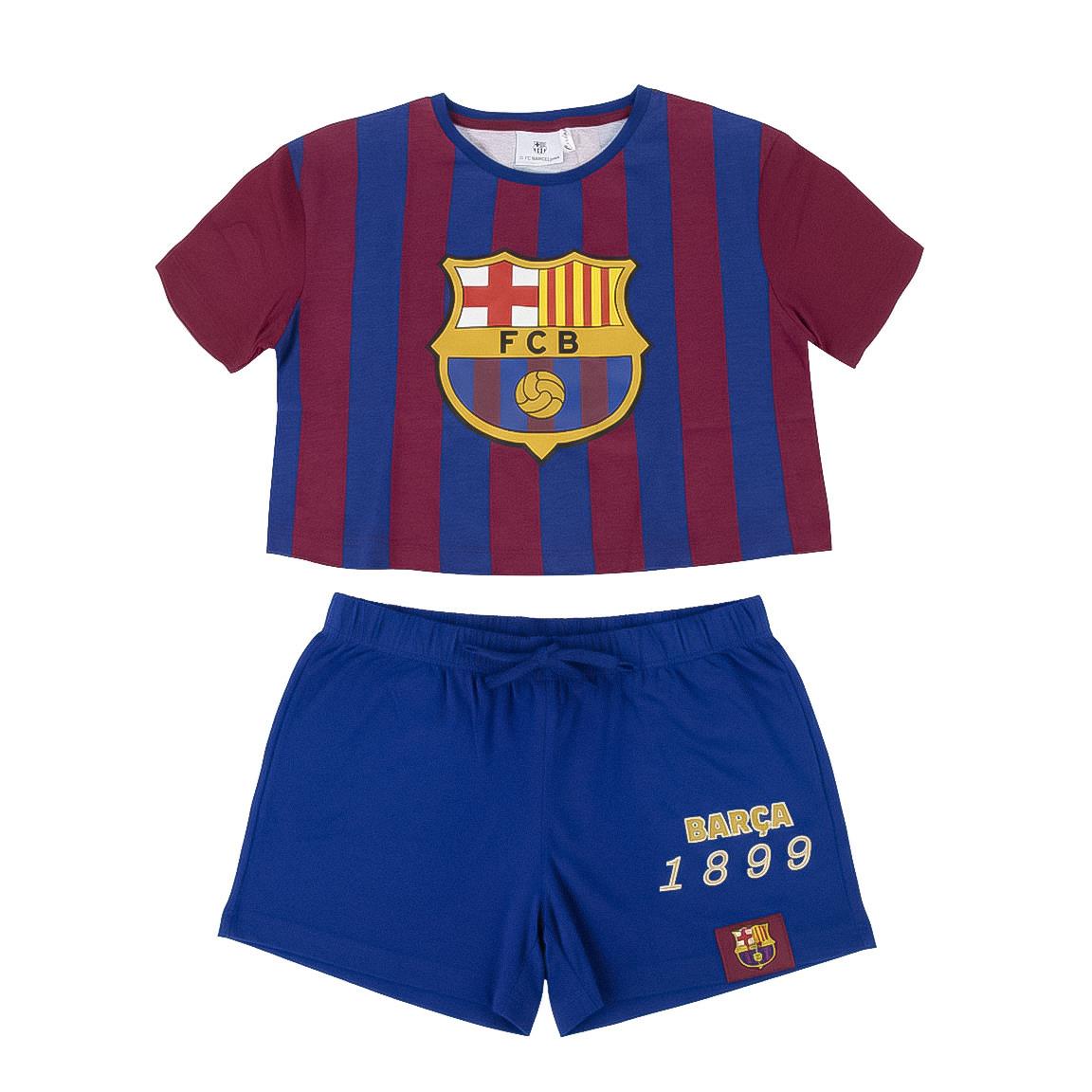 Pijama corto single jersey fc barcelona