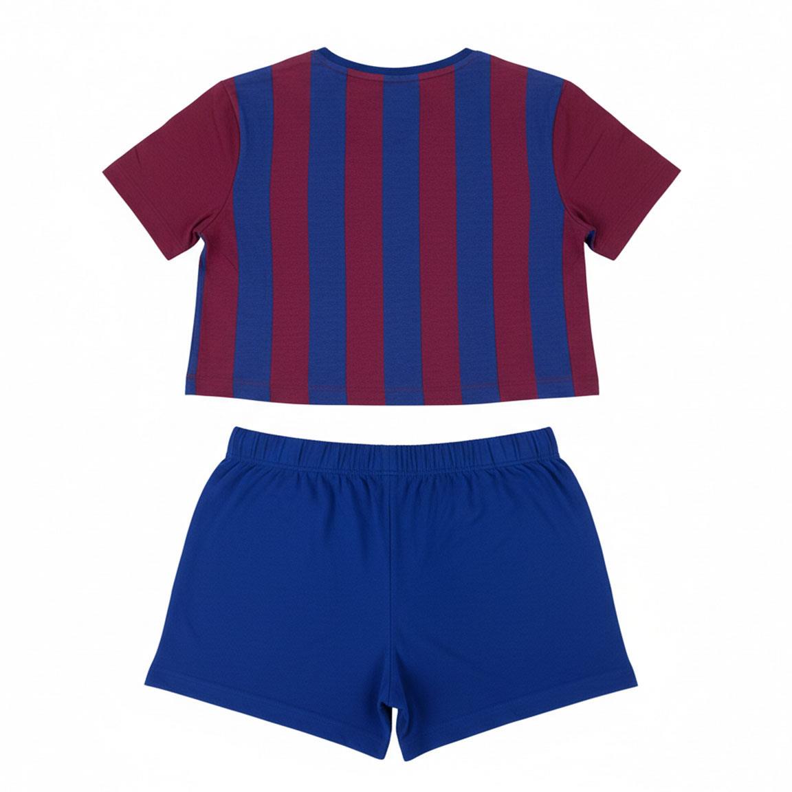 Pijama corto single jersey fc barcelona