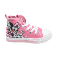 Zapatilla Loneta Suela Pvc Con Luces Alta Minnie