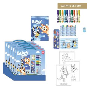 Set Papelería Coloreable Display Bluey