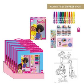 Set Papelería Coloreable Display Barbie