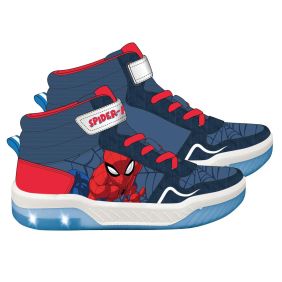 Deportiva Suela Pvc Con Luces Spiderman